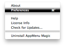 AppMenu Magic Menu