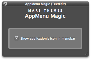 AppMenu Magic Options Panel